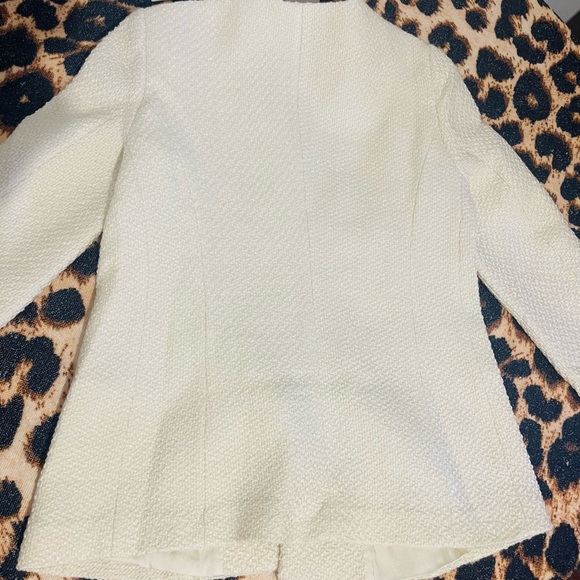 Ted Baker Tweed V Neck Blazer Vanilla Ice size 6 - Picture 6 of 10